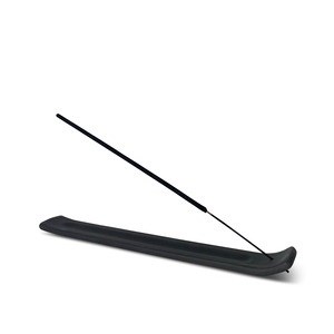 Black Ceramic Incense Catcher Ski Design